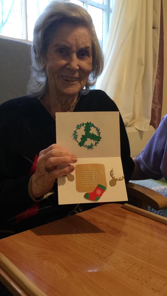 Christmas cards at Brookholme Care Home Chesterfield
